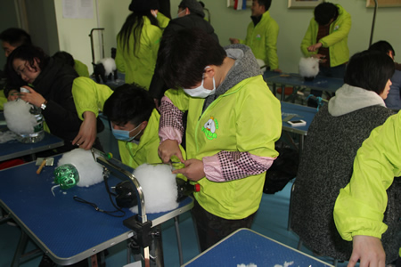 圣寵寵物學(xué)員假毛實(shí)踐練習(xí)
